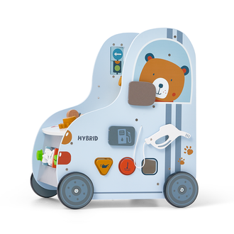 Vehicle Themed Wooden Baby Push Walker Ages 1-3 - Giant Bean
