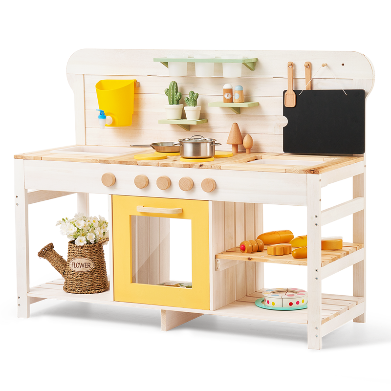 Garden Play Kitchen Outdoor Mud Kitchen for Kids Ages 3+ - Giant Bean