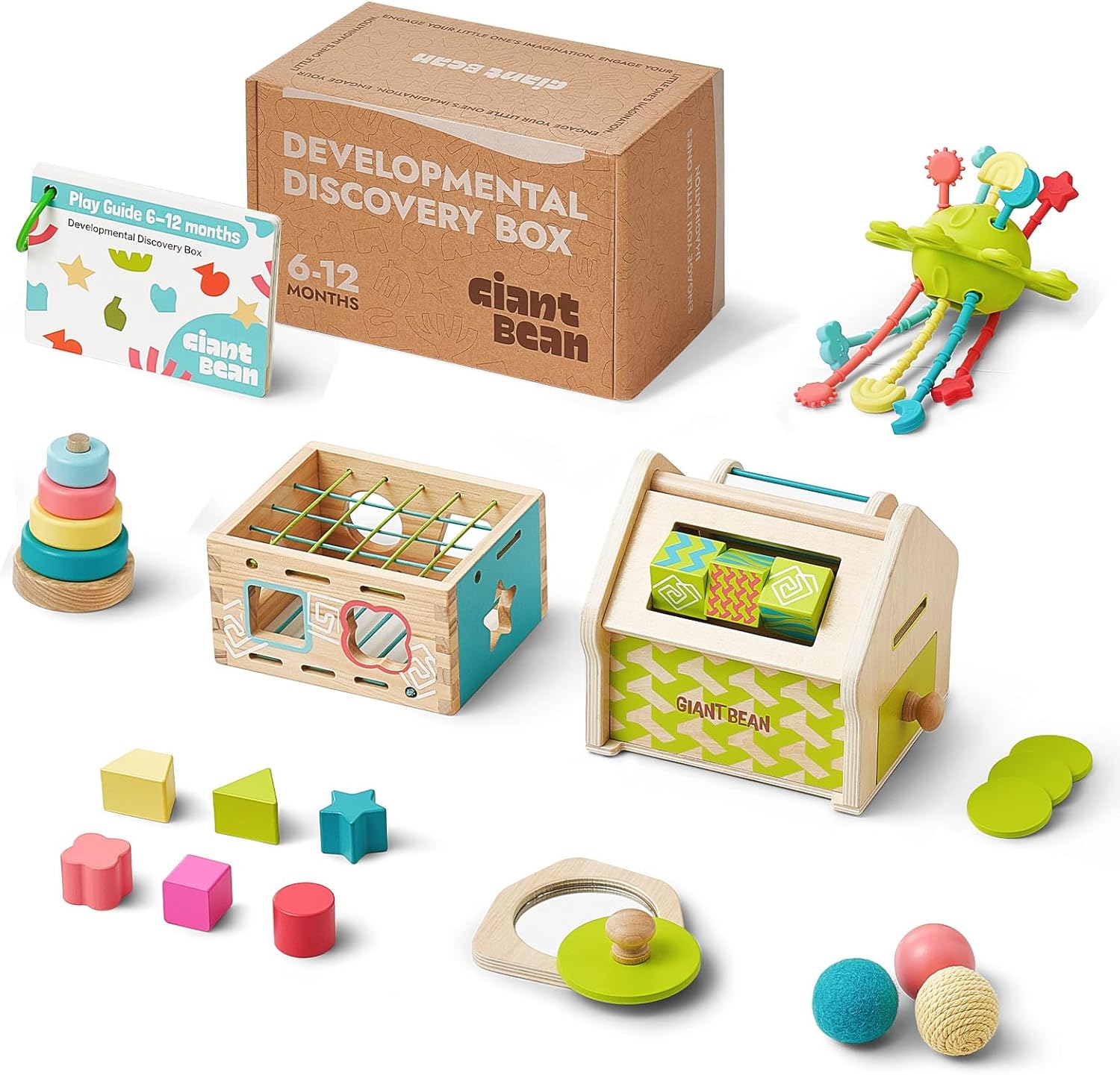 5-in-1 Montessori Toy Set for Babies Ages 6-12 Months | Giant Bean